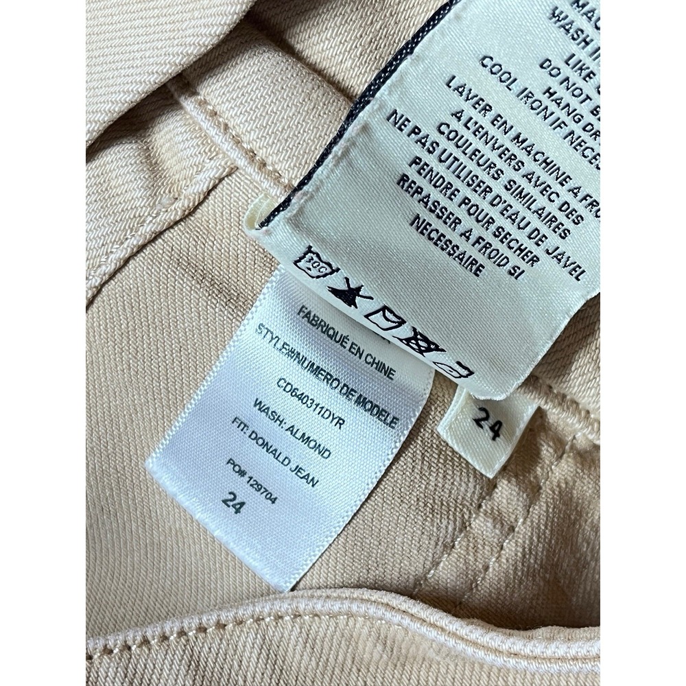 ALICE + OLIVIA Jeans Wide Leg Cargo High Rise Khaki Pants Women's Size 24 Button - Picture 8 of 11